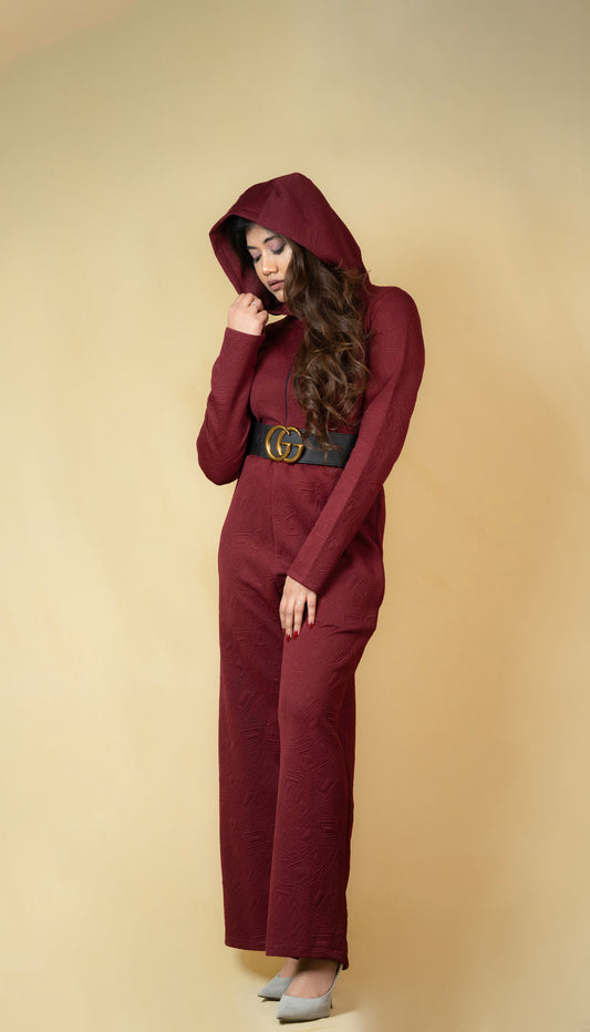 Scarlet Luxe Hooded Jumpsuit